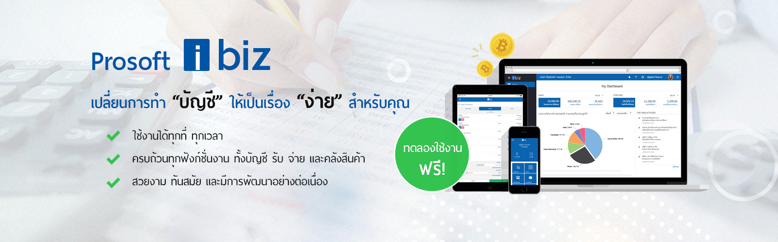 โปรแกรมบัญชีออนไลน์ Prosoft ibiz